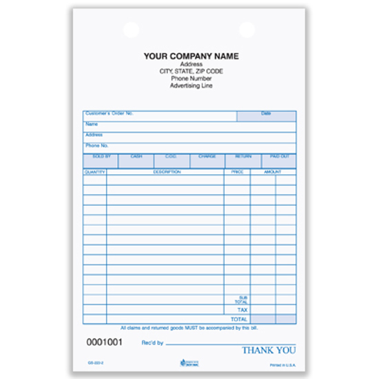 custom receipts