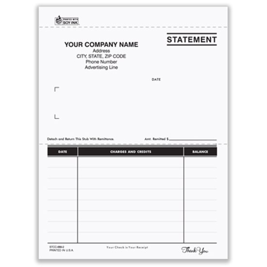 Picture of Ruled Statement Form - 2 Part Carbonless (STCC-689-2)