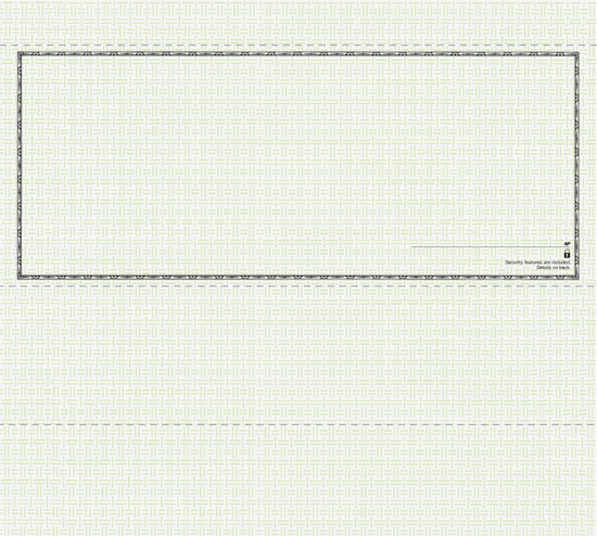 Picture of Custom Voucher Check 2PT Green Safety Paper (SFCC-747-2)