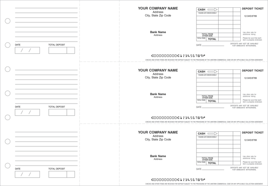 Picture of 7-Ring Binder Payroll Deposit Tickets (DT-419-1)