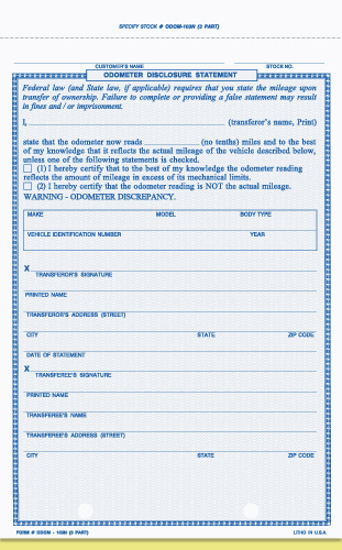 thumbnail image 2 of Arizona Odometer Disclosure Statement - AZ - 2025 Form 2 of 9